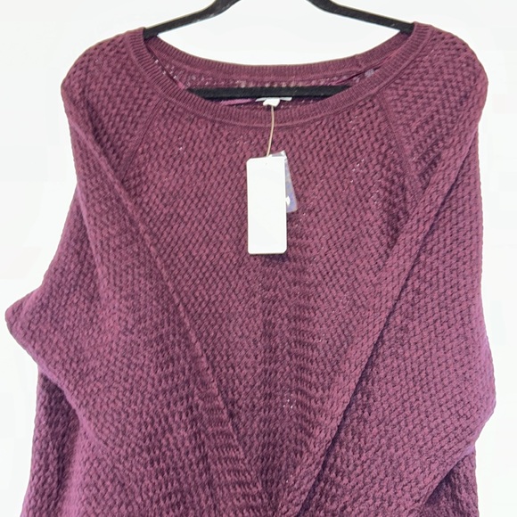 {Sonoma} Maroon Textured Sweater - New with Tags - Picture 2 of 9